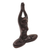 Cement statuette, 'Upward Salute' - Cement Yoga-Themed Cat Statuette