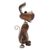 Wood statuette, 'My Best Friend' - Albesia Wood Dog-Motif Statuette from Bali