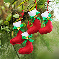 Holiday ornaments, 'Winter Wonder' (set of 4) - Handcrafted Holiday Ornaments (Set of 4)