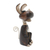 Wood statuette, 'Canine Wisdom' - Handcrafted Albesia Wood Dog-Motif Statuette thumbail