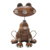 Wood statuette, 'Leap Frog' - Artisan Crafted Albesia Wood Frog-Motif Statuette thumbail