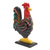 Wood statuette, 'Brave Rooster' - Hand Painted Albesia Wood Rooster Statuette (image 2c) thumbail
