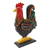 Wood statuette, 'Brave Rooster' - Hand Painted Albesia Wood Rooster Statuette (image 2d) thumbail