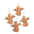 Wood ornaments, 'Heavenly Messengers' (set of 3) - Artisan Crafted Angel Ornaments (Set of 3) thumbail