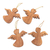 Wood ornaments, 'Heavenly Messengers' (set of 3) - Artisan Crafted Angel Ornaments (Set of 3) (image 2b) thumbail