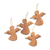Wood ornaments, 'Heavenly Messengers' (set of 3) - Artisan Crafted Angel Ornaments (Set of 3) (image 2c) thumbail