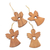 Wood ornaments, 'Love and Blessings' (set of 4) - Handmade Wood Angel Ornaments (Set of 4) (image 2b) thumbail
