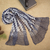 Handgestempelter Seidenschal - Handgestempelter Schal aus Seidenchiffon