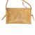 Leather sling bag, 'Subtle Signs in Yellow' - Yellow Leather Sling Bag from Bali