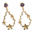 Gold-plated amethyst dangle earrings, 'Night Gala' - Gold-Plated Amethyst Dangle Earrings from Bali (image 2a) thumbail