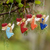 Wood holiday ornaments, 'Color of Love' (set of 4) - Handcrafted Balinese Angel Ornaments (Set of 4) thumbail