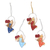 Wood holiday ornaments, 'Color of Love' (set of 4) - Handcrafted Balinese Angel Ornaments (Set of 4) (image 2b) thumbail