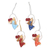 Wood holiday ornaments, 'Color of Love' (set of 4) - Handcrafted Balinese Angel Ornaments (Set of 4) (image 2c) thumbail