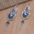 Amethyst and cultured pearl dangle earrings, 'Winter Apple in Purple' - Amethyst and Cultured Pearl Dangle Earrings