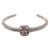Gold-accented amethyst cuff bracelet, 'Spellbound Silver' - Handmade Gold-Accented and Amethyst Cuff Bracelet