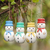 Wood ornaments, 'Dapper Snowmen' (set of 4) - Snowmen Ornaments in Assorted Colors (Set of 4) thumbail