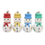Wood ornaments, 'Dapper Snowmen' (set of 4) - Snowmen Ornaments in Assorted Colors (Set of 4) (image 2a) thumbail