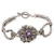 Gold-accented amethyst pendant bracelet, 'Royal Dragonfly' - Gold-Accented Amethyst Pendant Bracelet (image 2a) thumbail