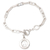 Sterling silver charm bracelet, 'Peace Everywhere' - Sterling Silver Peace Sign Charm Bracelet thumbail