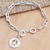 Sterling silver charm bracelet, 'Peace Everywhere' - Sterling Silver Peace Sign Charm Bracelet (image 2b) thumbail