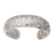 Sterling silver cuff bracelet, 'Sparkling Lotus' - Openwork Sterling Silver Cuff Bracelet from Bali thumbail