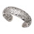 Sterling silver cuff bracelet, 'Sparkling Lotus' - Openwork Sterling Silver Cuff Bracelet from Bali (image 2d) thumbail