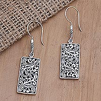 Sterling silver dangle earrings, 'You're Perfect' - Artisan Crafted Sterling Silver Dangle Earrings