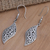 Sterling silver dangle earrings, 'Anywhere, Anytime' - Handcrafted Sterling Silver Dangle Earrings (image 2b) thumbail