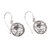 Sterling silver dangle earrings, 'Gianyar's Beauty' - Frangipani-Themed Sterling Silver Dangle Earrings from Bali