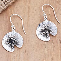 Sterling silver dangle earrings, 'Aquatic Beauty'