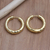 Gold-plated hoop earrings, 'Endless in Gold' - Handcrafted Gold-Plated Hoop Earrings from Bali (image 2) thumbail