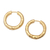 Gold-plated hoop earrings, 'Run Around in Gold' - Handcrafted Gold-Plated Hoop Earrings from Bali