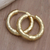 Gold-plated hoop earrings, 'Endless in Gold' - Handcrafted Gold-Plated Hoop Earrings from Bali