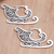 Sterling silver hoop earrings, 'Santa's Sleigh' - Sterling Silver Sleigh-Motif Hoop Earrings (image 2b) thumbail