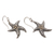 Gold-accented sterling silver dangle earrings, 'Star of My Heart' - Gold-Accented Starfish Dangle Earrings (image 2c) thumbail