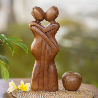 estatuilla de madera - Escultura de madera original tallada a mano en Indonesia
