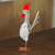 Eisenstatuette, 'Tapferer Vogel' - Kunsthandwerklich gefertigte Hühnerstatuette aus Schmiedeeisen