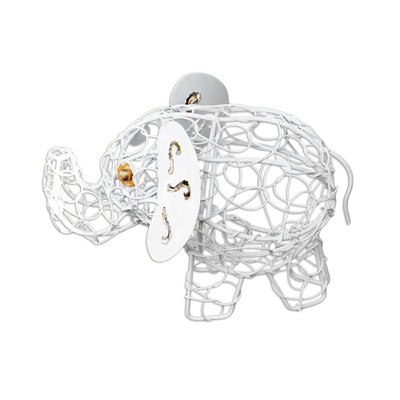 Eisenstatuette - Handgefertigte Elefantenstatuette aus Schmiedeeisen