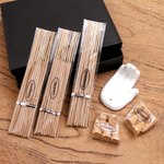 Ceramic incense set, 'White Palm' - Lavender and Frangipani Ceramic Incense Set