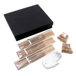 Ceramic incense set, 'White Palm' - Lavender and Frangipani Ceramic Incense Set