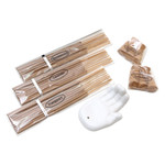 Ceramic incense set, 'White Palm' - Lavender and Frangipani Ceramic Incense Set