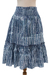 Cotton batik skirt, 'Ocean Wave' - Hand Crafted Cotton Batik Skirt (image 2a) thumbail