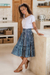 Cotton batik skirt, 'Ocean Wave' - Hand Crafted Cotton Batik Skirt