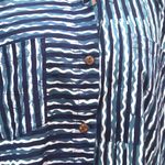 Cotton batik shirt, 'Ocean Wave' - Collared Cotton Batik Shirt from Bali