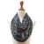 Rayon batik infinity scarf, 'Pebbled Beach' - Hand-Stamped Rayon Infinity Scarf (image 2c) thumbail