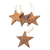 Wood ornaments, 'Simple Stars' (set of 4) - Handcrafted Wooden Star Ornaments (Set of 4) (image 2c) thumbail