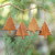 Wood ornaments, 'Simple Evergreens' (set of 4) - Hand Carved Tree-Shaped Wood Ornaments (Set of 4) (image 2) thumbail