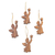 Wood ornaments, 'Simple Angels' (set of 4) - Hand Carved Wooden Christmas Ornaments (Set of 4) (image 2a) thumbail