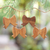 Wood ornaments, 'Simple Bows' (set of 4) - Handmade Wood Christmas Ornaments from Bali (Set of 4) (image 2) thumbail