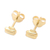 Gold-plated stud earrings, 'Golden Roof' - Artisan Crafted Gold-Plated Stud Earrings from Bali